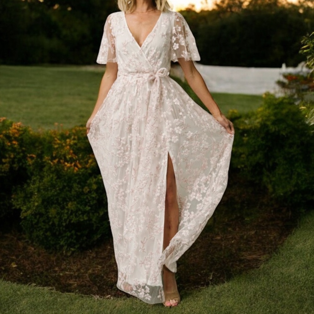 Baltic Born Custom Marseille Embossed Maxi Cherry Embossed Maxi Dress
S